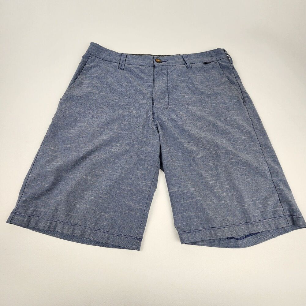 Hurley Men's Blue Hybrid Shorts Size 31 Stretch Performance 9" Inseam